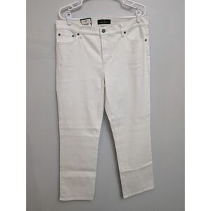 Lauren Ralph Lauren White Straight Leg Women's Jeans
